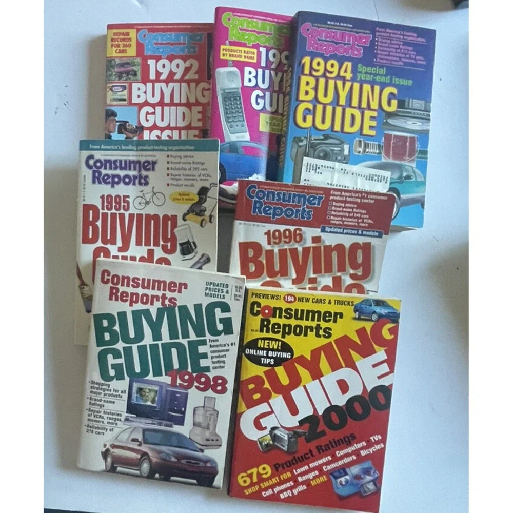 Consumer Reports Buying Guide Lot Of 7 from 1999's‎